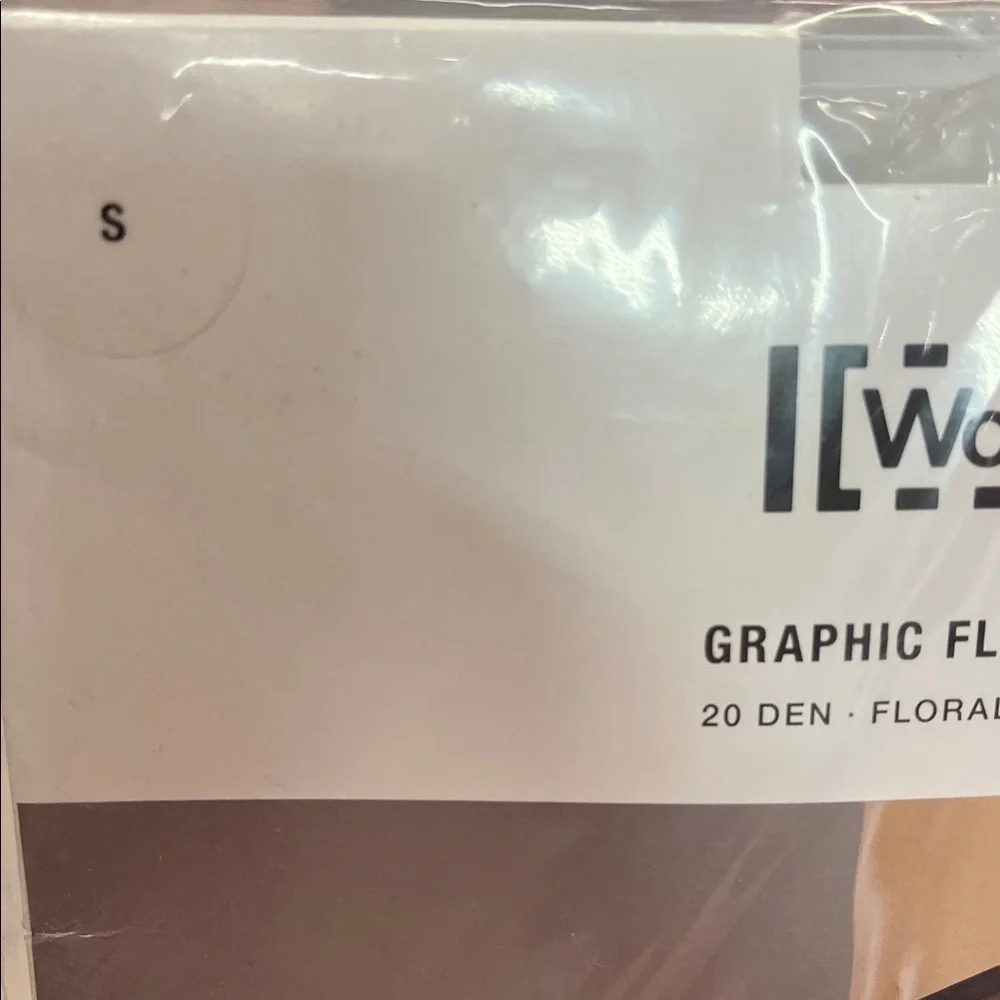 Wolford Graphic Flower Tights New in Package Size Small
